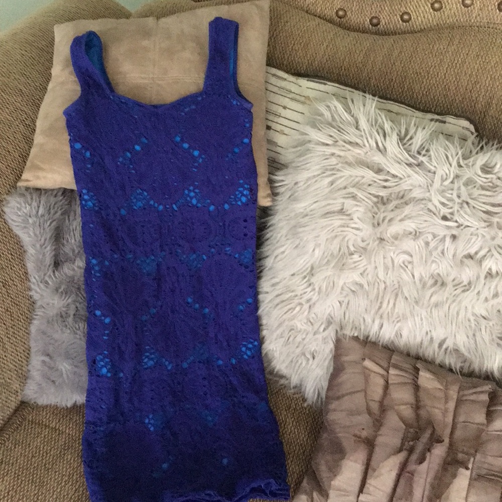 Free People crochet bodycon dress women’s m lg